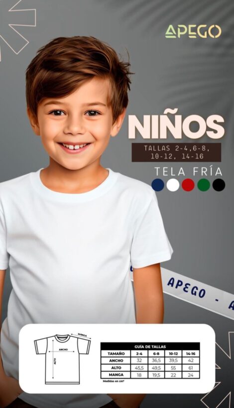 Camiseta de Niño 180 Gramos
